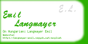 emil langmayer business card